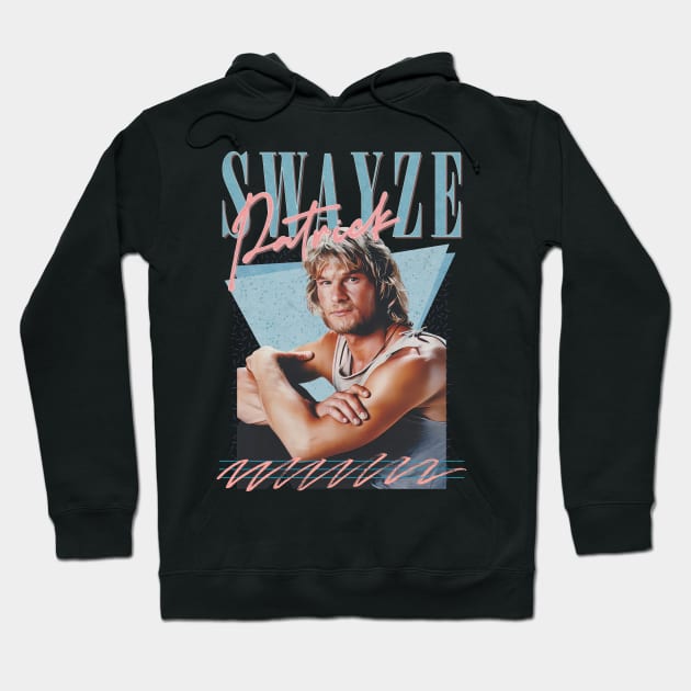 Patrick Swayze ∆ 90s Styled Retro Graphic Design Hoodie by DankFutura